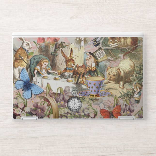 Alice in Wonderland Tea Party Art HP Laptop Skin (Front)