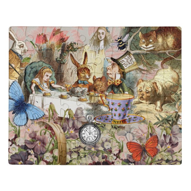 Alice in Wonderland Tea Party Art Jigsaw Puzzle (Puzzle Horizontal)