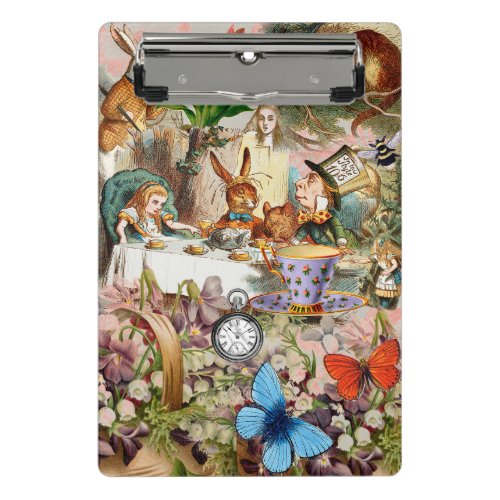 Alice in Wonderland Tea Party Art Mini Clipboard