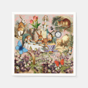 Alice in Wonderland Tea Party Art Napkins