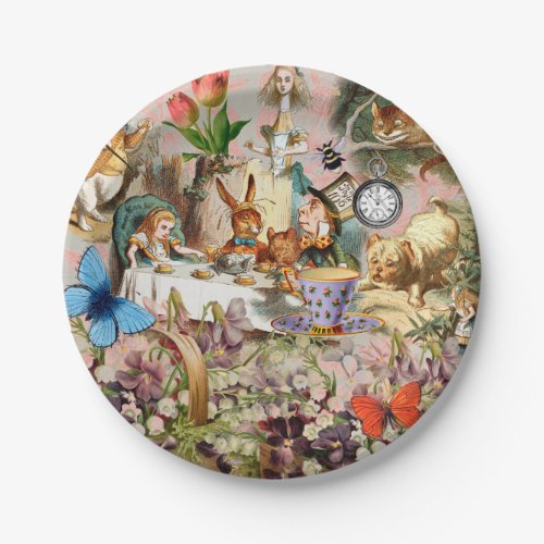 Alice in Wonderland Tea Party Art Paper Plates