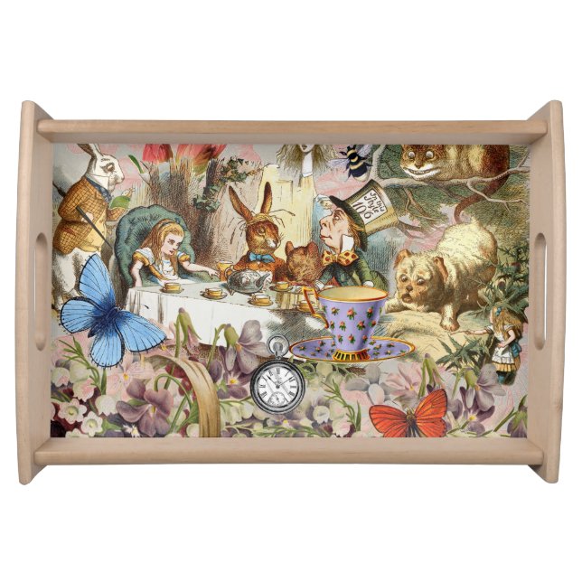 Alice in Wonderland Tea Party Art Serving Tray (Front)