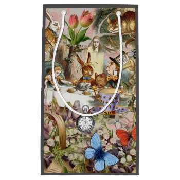 Alice In Wonderland Tea Party Art Small Gift Bag by antiqueart at Zazzle
