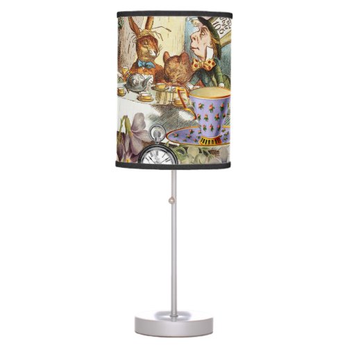 Alice in Wonderland Tea Party Art Table Lamp