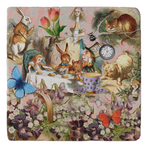 Alice in Wonderland Tea Party Art Trivet