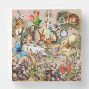 Alice in Wonderland Tea Party Art Wooden Box Sign