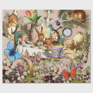 Alice in Wonderland Tea Party Art Wrapping Paper
