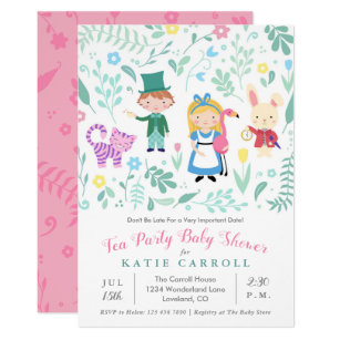 Alice In Wonderland Shower Invitations 6