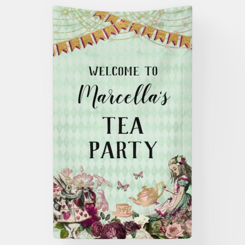 Alice in Wonderland Tea Party Banner