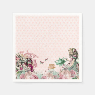 Alice in Wonderland Tea Party Blush & Mint Napkins