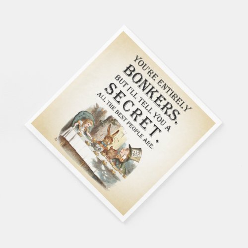 Alice In Wonderland _ Tea Party _ Bonkers Quote Napkins