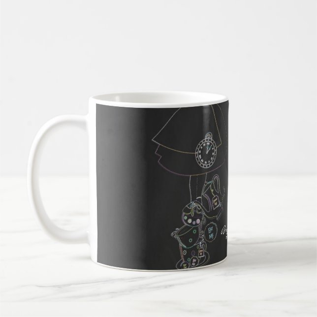 Alice in Wonderland Tea Party Chalkboard Custom Coffee Mug (Left)