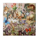 Alice in Wonderland Tile, The Dodo Ceramic Tile, Zazzle