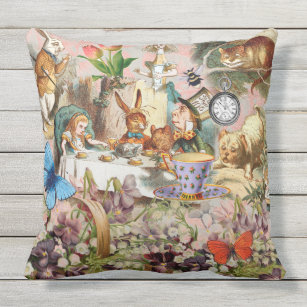 Alice in 2025 wonderland throw pillows