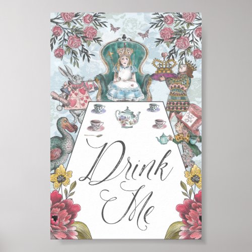 Alice in Wonderland Tea Party Drink Me Poster