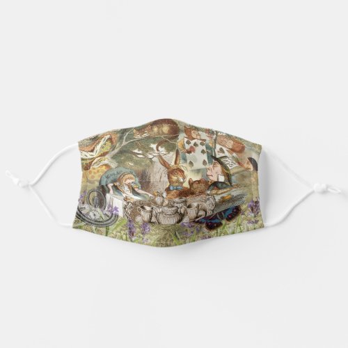 Alice in Wonderland Tea Party Guests Adult Cloth Face Mask