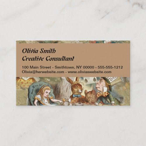 Alice in Wonderland Tea Party Guests Business Card