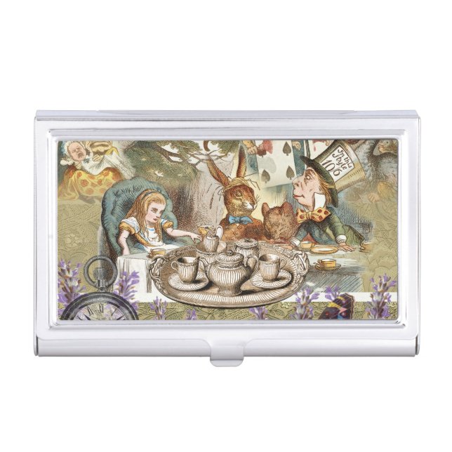 Alice in Wonderland Tea Party Guests Business Card Case (Front)