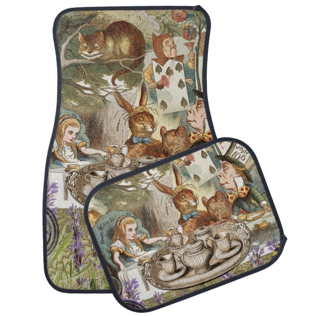 Alice in Wonderland Tea Party Guests Car Floor Mat (Set)