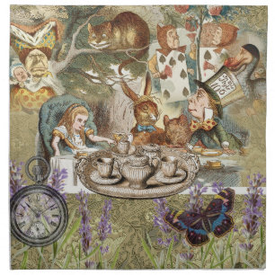 Alice in Wonderland Tea Party Guests Cloth Napkin