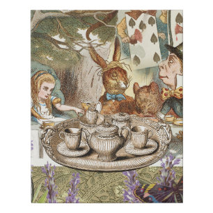 Alice in Wonderland Tea Party Guests Faux Canvas Print
