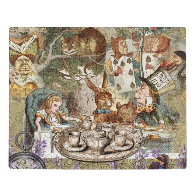 Alice in Wonderland Tea Party Guests Jigsaw Puzzle (Puzzle Horizontal)