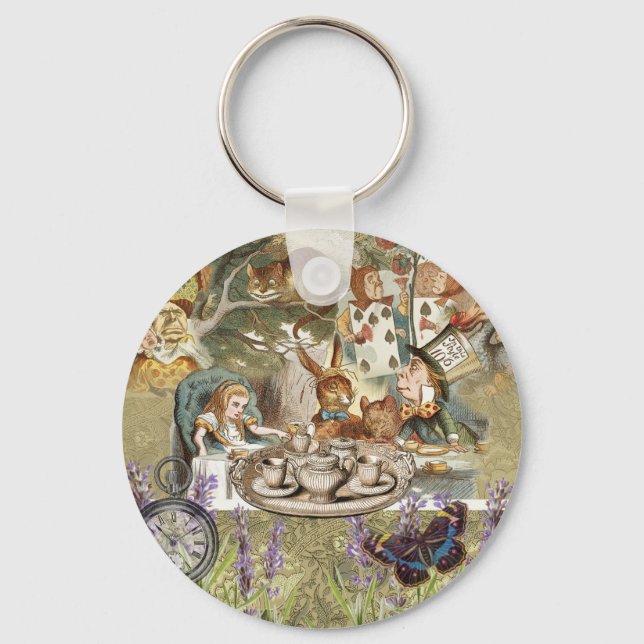 Alice in Wonderland Tea Party Guests Keychain (Front)