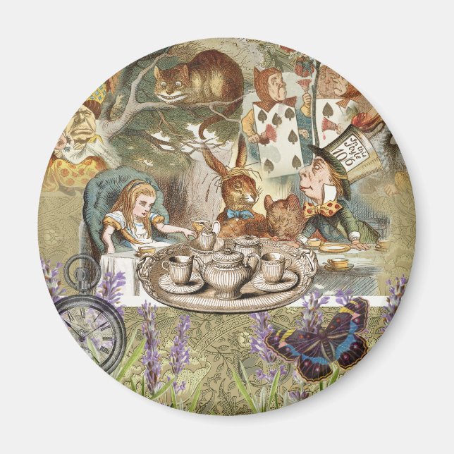 Alice in Wonderland Tea Party Guests Magnet (Front)