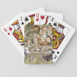 Alice in Wonderland Tea Party Guests Playing Cards