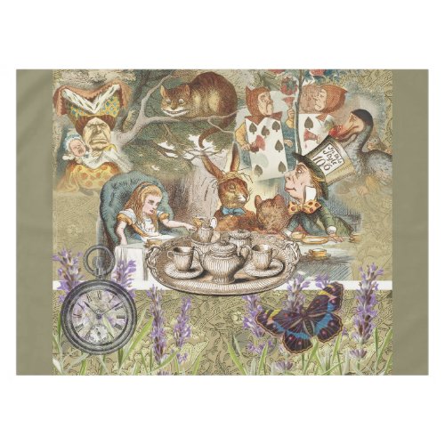 Alice in Wonderland Tea Party Guests Tablecloth