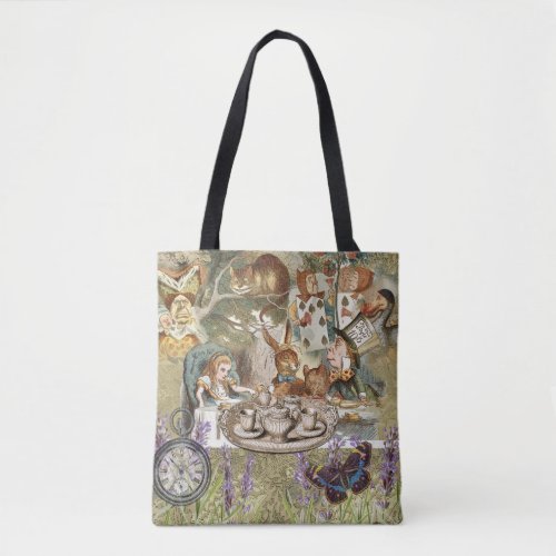 Alice in Wonderland Tea Party Guests Tote Bag