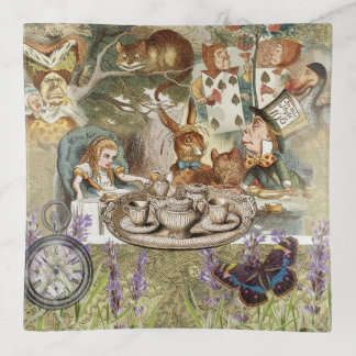 Alice in Wonderland Tea Party Guests Trinket Tray