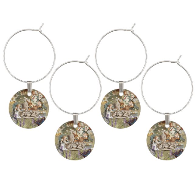 Alice in Wonderland Tea Party Guests Wine Charm (Staggered)