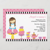 Alice in Wonderland Tea Party Invitations (Front/Back)