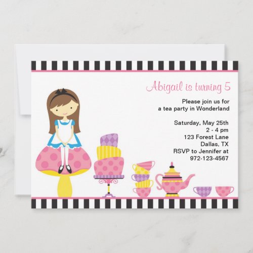 Alice in Wonderland Tea Party Invitations