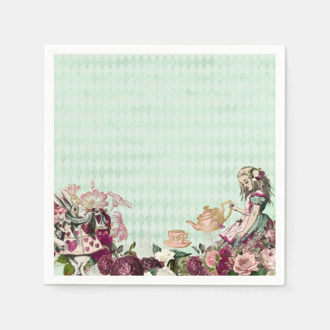 Alice in Wonderland Tea Party Napkins (Front)