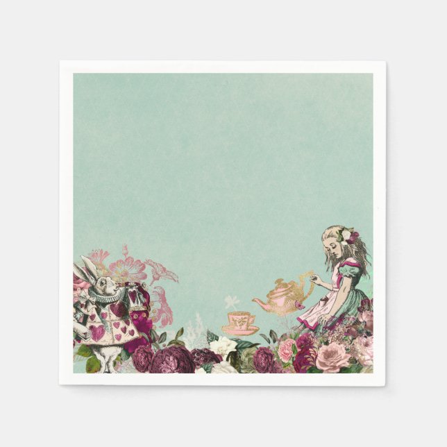 Alice in Wonderland Tea Party Napkins (Front)