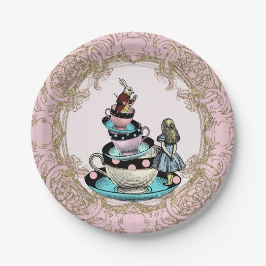 Alice in Wonderland Tea Party Paper Plate