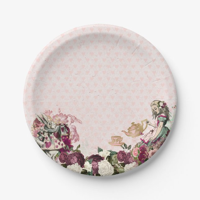 Alice in Wonderland Tea Party Paper Plates (Front)
