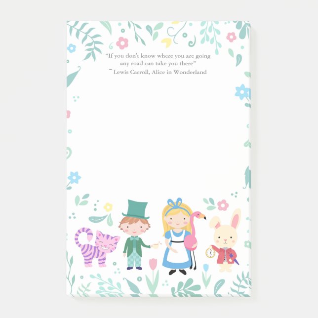 Alice in Wonderland Tea Party Post-it Notes (Front)
