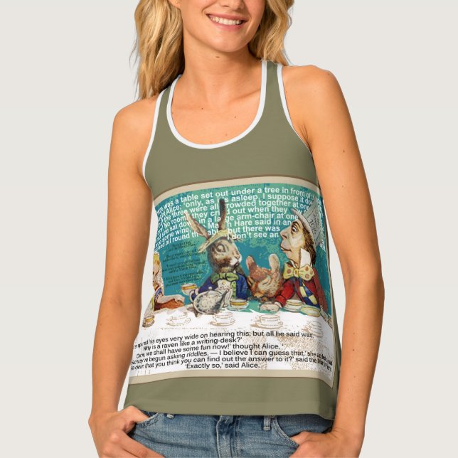 Alice in Wonderland tea party Tank Top (Front)