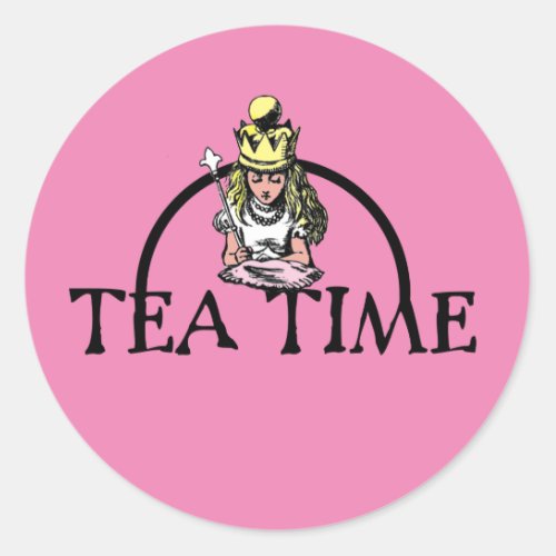 Alice in Wonderland _ Tea Time Classic Round Sticker