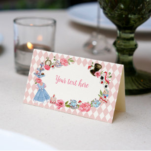 Alice in Wonderland Tent Place Card