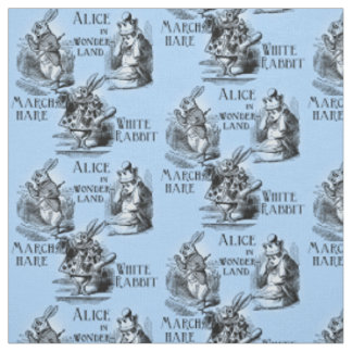 Alice in Wonderland Textile Fabric Blue
