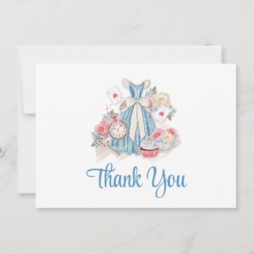 Alice in Wonderland Thank You Card