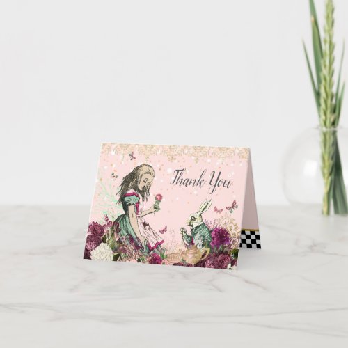 Alice in Wonderland Thank You Cards
