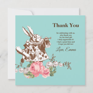 alice in wonderland thank you invitation