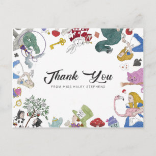 Alice In Wonderland Thank You Note Postcard