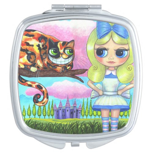 Alice in Wonderland  the Cheshire Cat Big Eyes Mirror For Makeup