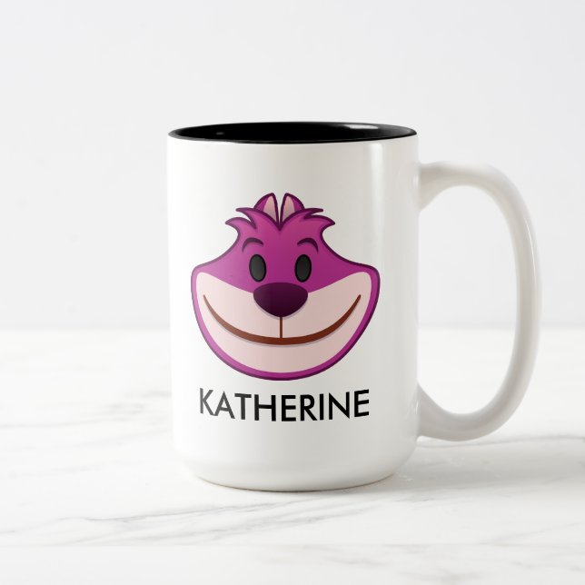 Alice In Wonderland | The Cheshire Cat Emoji Two-Tone Coffee Mug (Right)